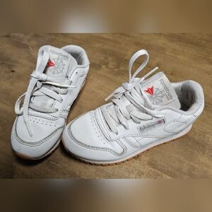 Reebok Classic Kids White and Gum Sneakers